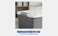 Large Capacity Storage Box Organizer Bin, Thickened Clothes Container, Home Toy Chest, With Casters