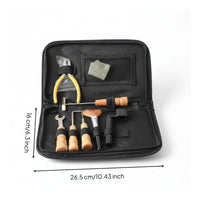 8 Pieces Portable Guitar String Changing Tool Kit Wide Compatibility Guitar Repair and Maintenance Kit With Storage Case String Instrument Setup Tool Set Multi-Purpose for Guitarists, Beginners, on the Go, Travel