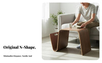 Minimalist Design C-Shaped Magazine Table Space-Saving C-Shaped Table Sturdy Frame Home Furniture Multi-Functional for Homeowners, Apartment Dwellers, Students, Living Room, Bedroom, Balcony, Office