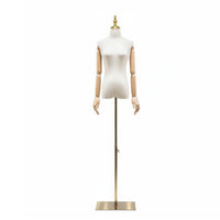Half Body Dress Form with Stand Stable Metal Base for Trade Display