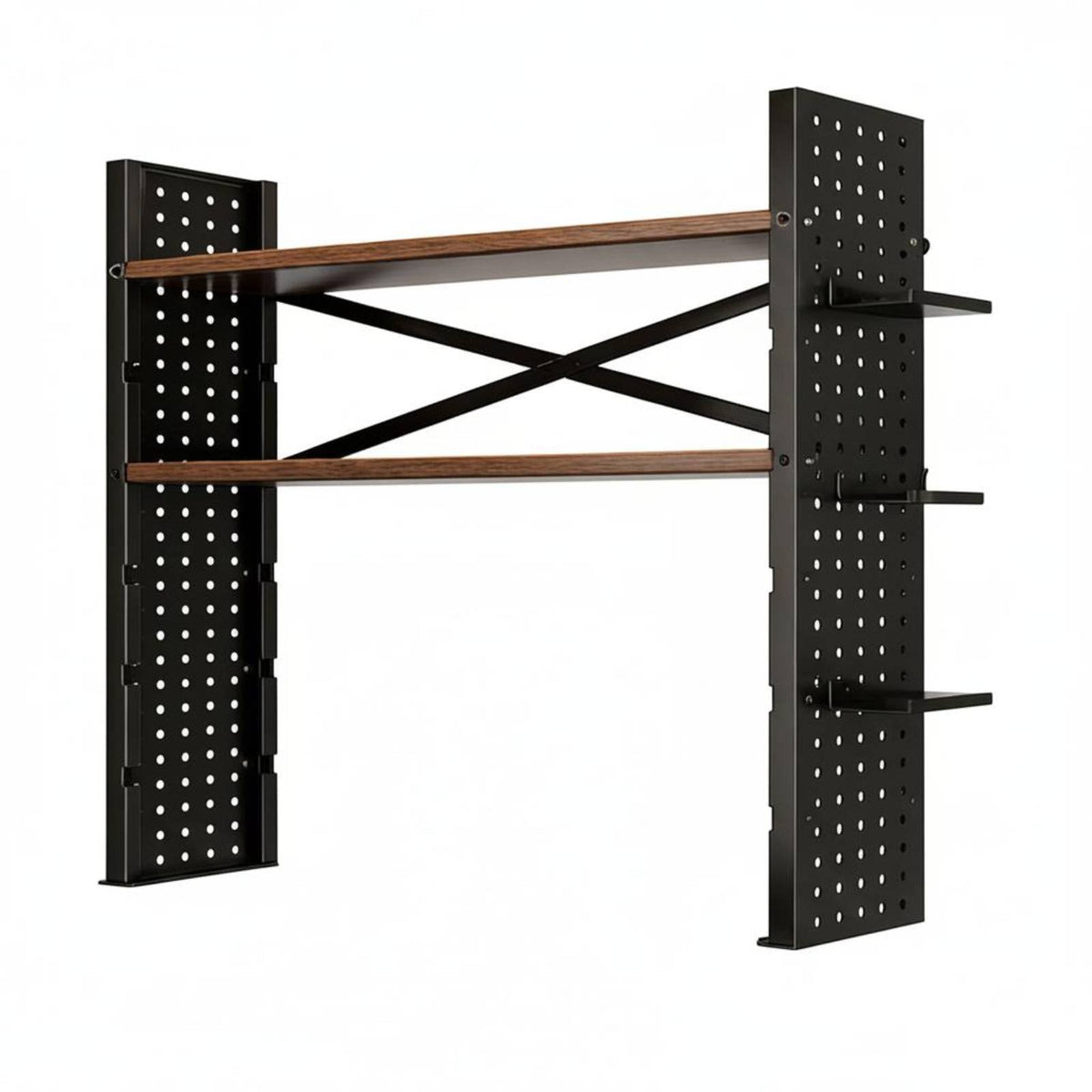 Multitier Storage screen Stand with Pegboard Space-Saving Pegboard screen Riser Ergonomic Height Desktop Shelf for Students, Remote Workers, gaming enthusiasts, Dorm Room, Workstation, Gaming Station