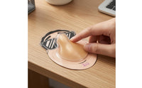 Textured Nose-Shaped Stress Toy Squeezable Silicone Press Toy Attachable Skin-Tone Stress Reliever Reusable