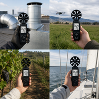 Smart Sensor ST8816 Anemometer with Large Vane for Wind Speed and Air Volume Measurement
