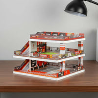 1:64 Parking Garage Diorama Detailed Ramp Parking Lot Scene PVC Material Toy Model Display for Collection