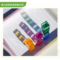 Gem Building Blocks for Kindergarten Early Education Open-Ended Creative Stacking Toy Translucent Acrylic Light and Shadow Blocks