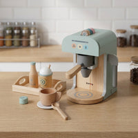 Wooden Coffee Machine Toy Safe Wooden Coffee Maker Toy Pastel for Nursery, Kids
