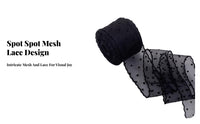 Multi-Purpose Polka Dot Mesh Ribbon Adds Texture DIY Making Ribbon for Seamstresses, Gift Wrapping, Sewing Projects, Flower Arrangements