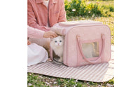 Pet Carrier Bag Quilted Soft-Sided Pet Carrier Breathable Cat Travel Bag for Small Dogs, Young Dogs