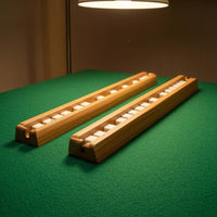 Grooved Mahjong Push Rack Rectangular Wooden Mahjong Rack Effortless Sliding Table Game Gear Strong Fasteners