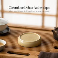 Dehua White Porcelain Teapot Lid Holder & Gaiwan Lid Rest for Kung Fu Tea Ceremony