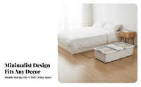 Rolling Underbed Drawer With casters Flat Rolling container particlesproof Lid for Under Bed
