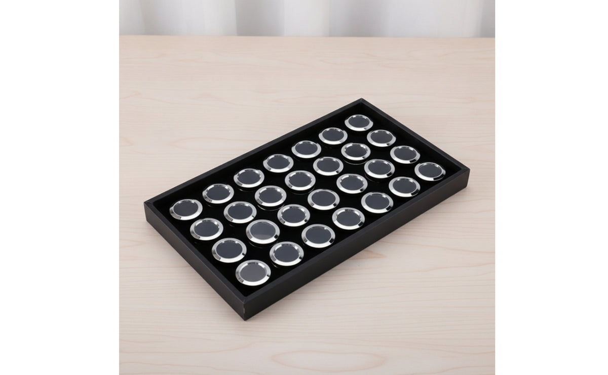 Jewelry Tray with Holders Rectangular Jewelry Holder with Tray Multi-Compartment for Jewelers, Collectors, Countertop
