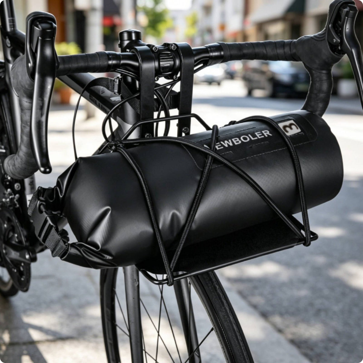 Heavy Duty Front Mount Cargo Rack Easy Installation Front Bike Rack Includes Bungee Cord Cycling Accessory Waterproof for Cyclists, Commuting