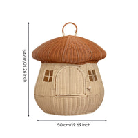 Spore-Themed Pet Shelter House Enclosed woven Pet House Dome-Shaped Feline Hideaway for Indoor