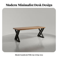 Desk with display Riser Minimalist Design Workstation Integrated Shelf Home Furniture for Students, gaming hobbyists, Bedroom, Study Room
