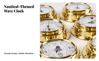 4 Pieces Pressure Gauge Thermometer Hygrometer Clock Set Wall Mount Pressure Gauge Thermometer Hygrometer Clock Oceanic Climate