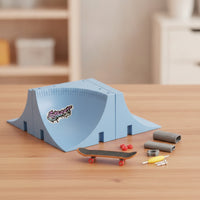 Fingerboard Ramp Complete Finger Skateboard Ramp Mini Skateboard Starter Fingerboard Tabletop for Fingerboarders, Desk