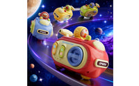 Toy Motorcycle with Whistle Cartoon Press and Go Toy Batterybattery-Less Interactive for Toddlers, Playroom, Daycare