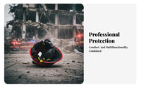 ABS Shell Firefighter Rescue Helmet Collision Resistant Rescue Helmet Hands-Unrestricted Lighting Hard Hat with Flashlight Mount Adjustable Fit for Firefighters, Industrial Workers, Arborists, Firefighting, Work at Height, Outdoor Operations