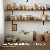 Expandable Pan Rack with casters Adjustable Dividers Kitchen Organizer for Adults