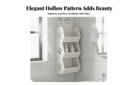 Waterproof Punch-Non-Damage Bathroom Shelf Renter Friendly Bathroom Shower Organizer Space Saving for Renters, Students, Washroom