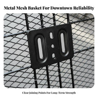 Rust-Resistant Front Cycle Basket Large Capacity Front Bike Basket Long-Lasting for Commuters, Shoppers, Shopping, Grocery Runs, Commuting