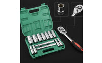Metric Deep Socket Set Professional Socket Set with Carrying Case Heavy-Duty Drive Sockets Portable for Mechanics, DIYers, Workshop, Garage