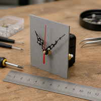 8mm Threaded Shaft Clock Movement Replacement Kit with Hands for DIY Clock Repair