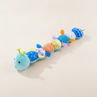 Caterpillar Toy with Embroidered Face Cushioned Caterpillar Stuffed Toy Soft Sensory-Friendly for Infants, Tummy Time