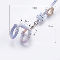 Cat Harness and Cat Leash Set, H-Shaped Adjustable Cat Walking Harness with Polyester Strap, Escape Proof Outdoor Walking Leash for Kitten