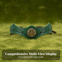 Medieval Leather Headband Vintage Design Leather Stag Circlet Handmade Medieval Headband for Cosplayers, LARPers, Themed Photoshoots