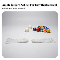 6 Pieces Pool Table Drop Pocket Long-Lasting Drop-Down Billiards Pocket Cotton Billiard Net Bag Tough and Tensile Pool Table