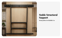 Space Saving Pool Cue and Ball Rack Game Room Storage Dark Finish Vertically Mounted