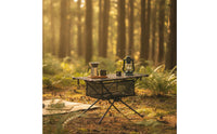 Compact Camping Table with Carbon Steel Tabletop Lightweight Furniture for Campers, Backpackers