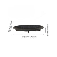 Oval Serving Tray Low-Profile Oval Display Tray Decorative for Refreshment Area