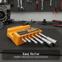 Chrome Vanadium Steel Through-Hole Elbow Wrench High Hardness Through-Hole Wrench Set Increased Twisting Force for Mechanics, Tight Areas