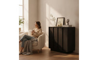 Slimline Sideboard Cabinet Multipurpose Storage Cabinet with Doors Sturdy Furniture Easy to Assemble for Entryway