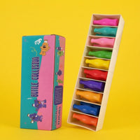 20 Pieces Bright Colors Bottle Memory Game Rounded Shape Bottle-Shaped Matching Game Smooth Finish Color Matching Toy Storage Box for Children
