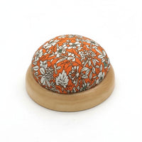 Handmade DIY Tool Wooden Base Pincushion Portable Dome Shaped Pin Holder Sewing Supplies for Sewers, Crafters