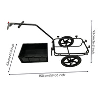 Bike Trailer with Cargo Box Removable Bike Cargo Trailer Heavy-Duty for Cyclists, Errands