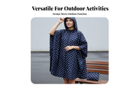 3 in 1 Rain Poncho Portable Multi-Use Rain Poncho Windproof Multifunctional Hooded Raincoat for Campers, Tourists, Travel, Fishing
