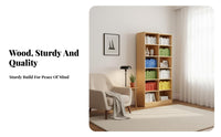 Floor-Standing configurable Cube Organizer Multitier shelving unit Combinable Design Household Storage Large Capacity for Book Lovers, Students, Homeowners, Study Room, Bedroom, Office, Closet
