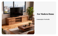 Modern Minimalist aesthetic Extendable TV Stand Large Storage Capacity Extendable media Center noiseless Drawer Slides Living Room Furniture Lowsilhouette for Apartment Residents, Homeowners, Design aficionados, Open-Plan Spaces, Bedroom
