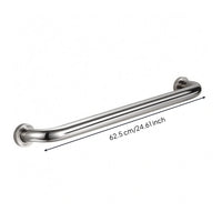 Polished Finish Bathroom Grab Bar Curved Bathroom Grab Rust Resistant Wall Mounted Handrail Secure Grip for Elderly, Seniors, Disabled, Shower, Bathtub, Toilet