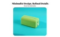 Large Capacity Silicone Cosmetic Bag Easy to Clean Silicone Makeup Bag Zipper Closure for Women, Bathroom, Gym