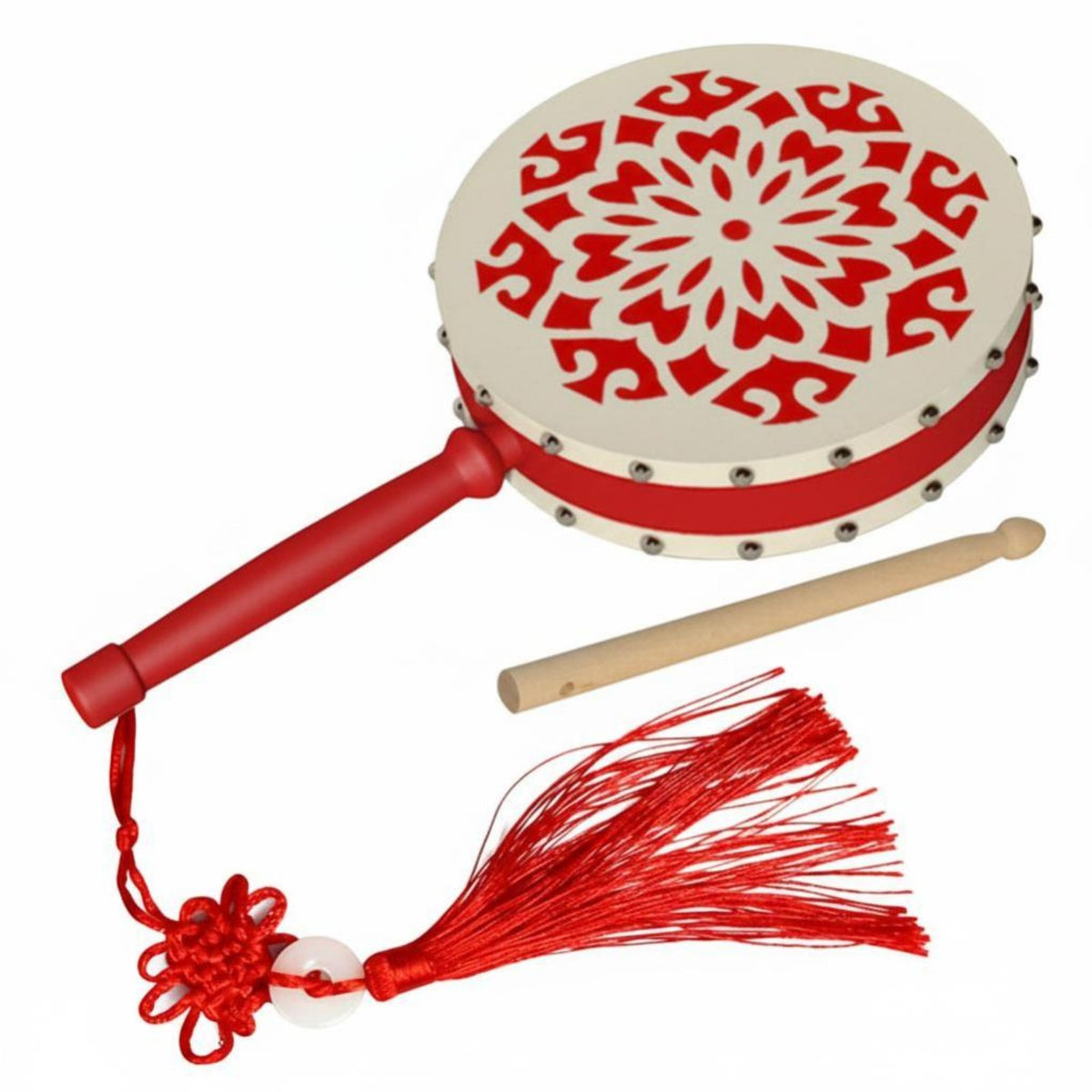 Handled Fan Drum Develops Rhythm & Creativity Dance Prop Easy to Play for Home