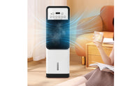 Cooling Bladeless Stand Fan Quiet Stand Fan with Controller Space-Saving Air Cooler Compact for Bedroom, Living Room, Home Office