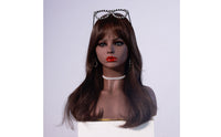 Manikin Head with Shoulders PVC Mannequin Head Bust Brown Complexion-Tone Hairpiece Stand