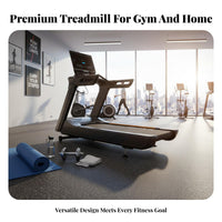 Commercial Treadmill Shock Absorption System Treadmill Quiet Motor Smart Running Machine for Athletes, Gym