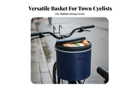 High Capacity Waterproof Bike Basket Multi-Use Folding Bike Basket Easy Installation for Cyclists, Adults, Commuting, Daily Errands, Outdoor